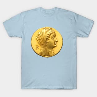 Arsinoe II Gold Coin Greek Egyptian Queen T-Shirt